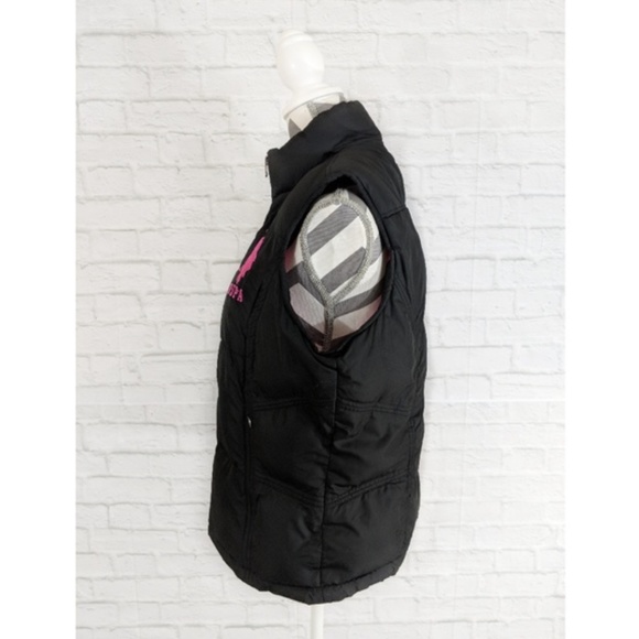 BLACK AND PINK POLO VEST JACKET - Picture 2 of 7